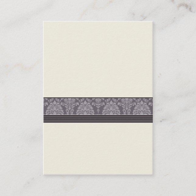 coutume : Cartes de poche Damask de charme (prune) (Devant)