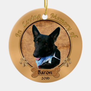 Coutume commandée en ornement affectueux de chien