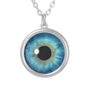 Coutume Cool Blue Eye Iris Eyeball Fun Collier