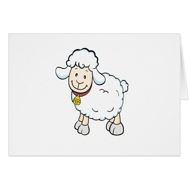 Coutume de carte de moutons blancs (Devant horizontal)