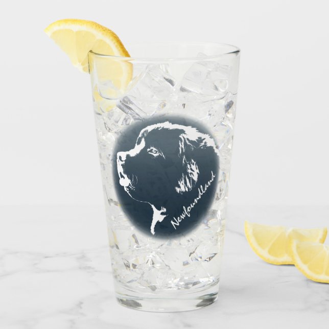 Coutume en verre en verre de chiot de Terre-Neuve (Devant glace)