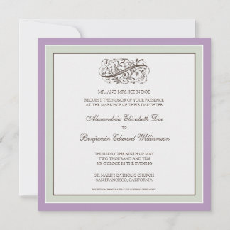 ::coutume : Invitation au mariage élégante