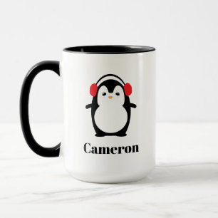 Coutume Noël hiver mignonne Pingouin Mug