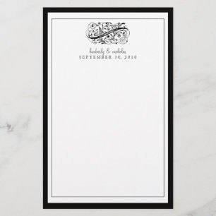 : coutume : Papeterie de mariage simple et élégant