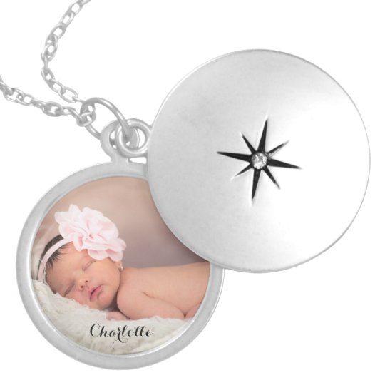 Coutume, photo, nom, pendentif, personnalisé médaillon avec fermoir