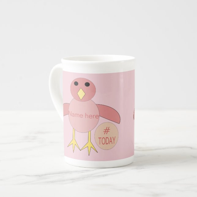 Coutume Rose Anniversaire Fille Chick Mug (Devant gauche)