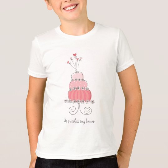 Coutume rose d'amusement de gâteau de mariage t-shirt