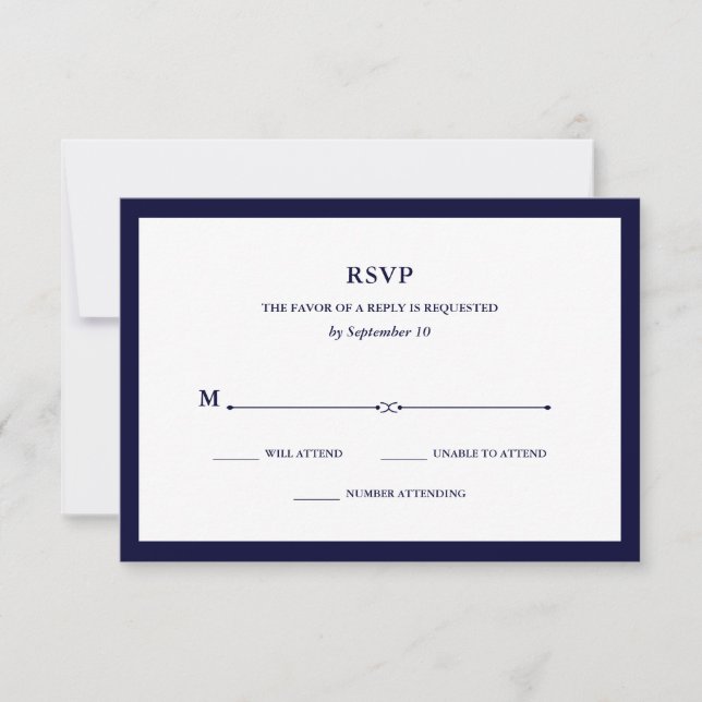 Couture de la Marine | Elégant RSVP (Devant)