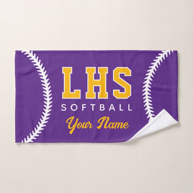 Couture de Softball Serviette de Sport Personnalis (Serviette à main)
