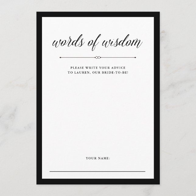 Couture élégante | Carte Fête des mariées (Devant)