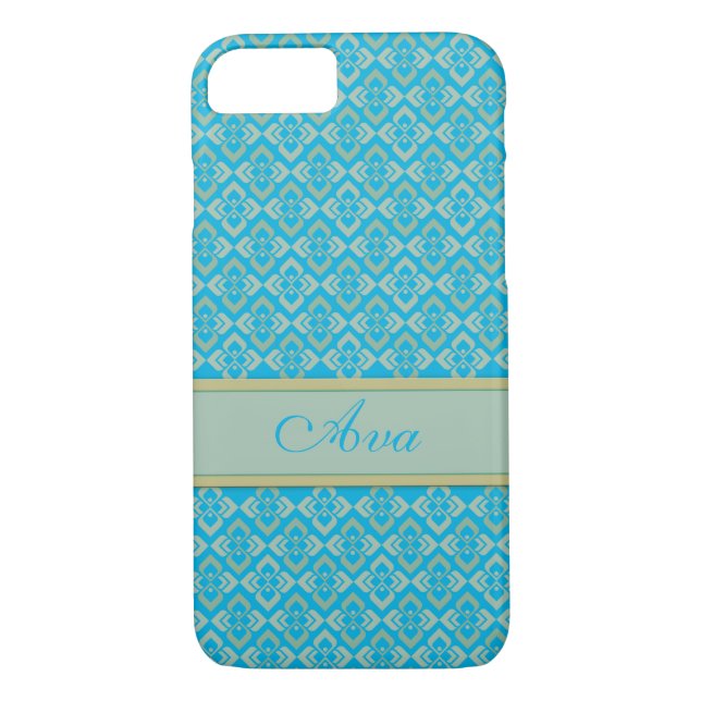 Couture inspiré nom bleu coque iphone (Dos)