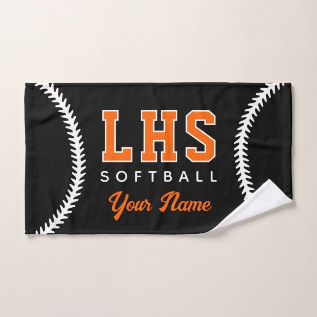 Couture Softball Serviette de sport personnalisée  (Serviette à main)