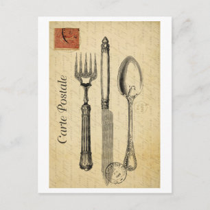 Couverts - Carte postale Vintage