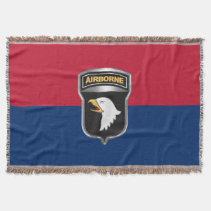 Couverture 101e Div Airborne Iconic Argent Cadre Conçu