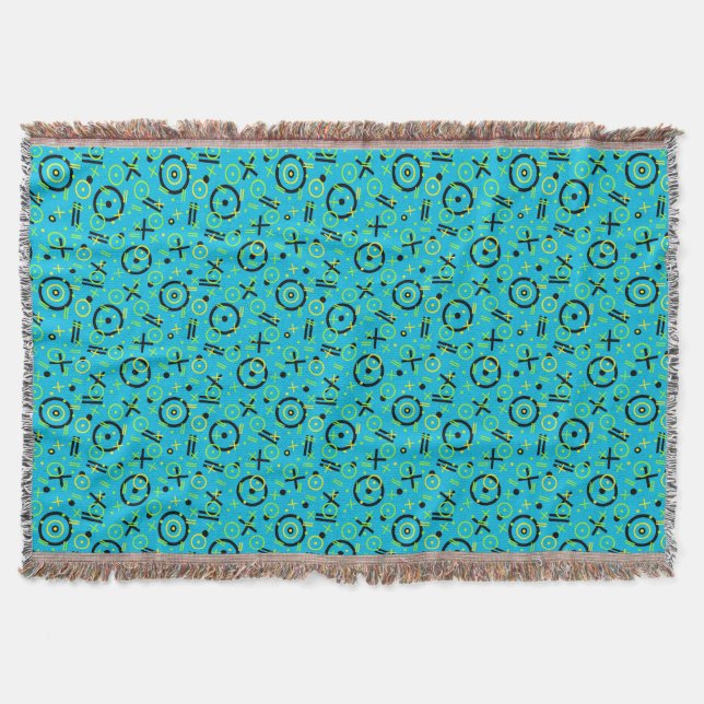 Couverture 1980/90 Retro Neon Blue Motif (Devant)