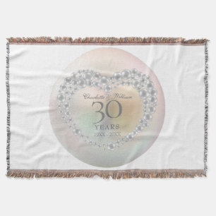 Couverture 30e Anniversaire de Mariage Chic Perle Cœur