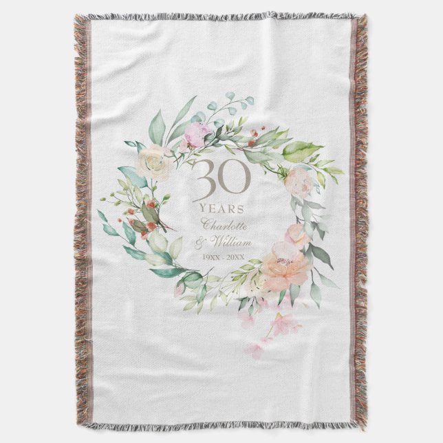 Couverture 30e anniversaire du Mariage Pearl Floral Garland (devant Vertical)