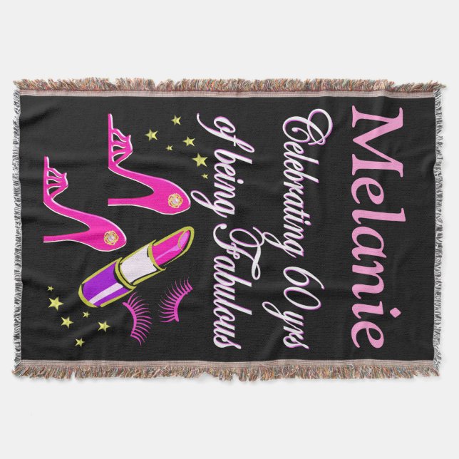 COUVERTURE 60E ANNIVERSAIRE DIVA PERSONNALISÉ BLANKET (Devant)