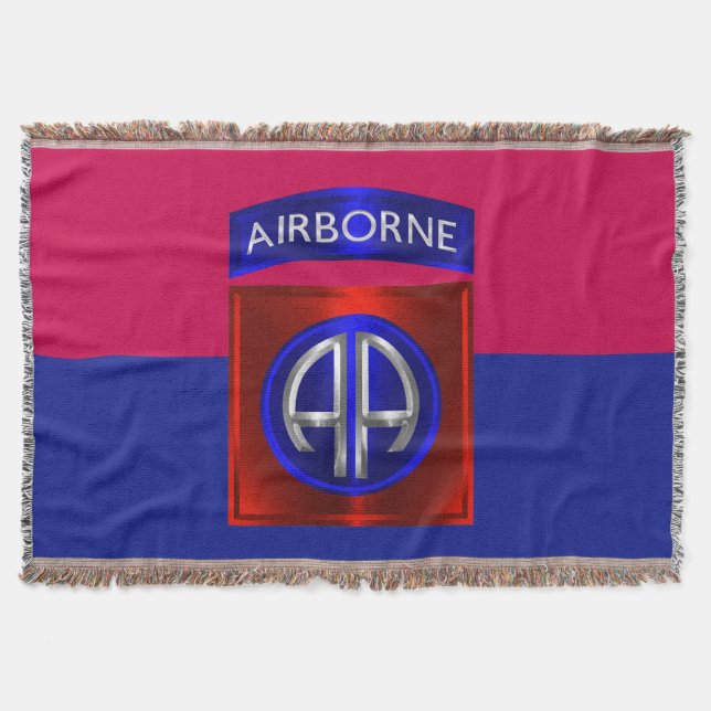 Couverture 82e division aéroportée Patch sur mesure métalliqu (Devant)