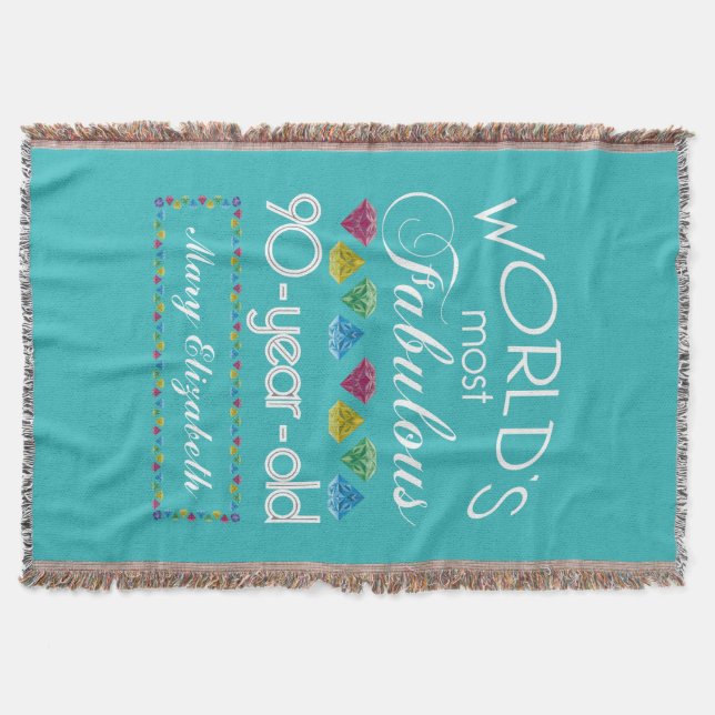 Couverture 90e anniversaire plus fabuleux gemme coloré Turquo (Devant)