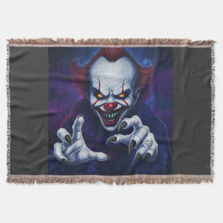 Couverture à jeter Clown effrayant