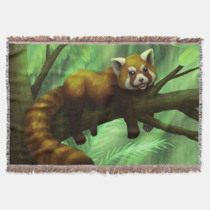 Couverture à jeter Panda roux