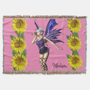 Couverture à lancer de fleur de tournesol