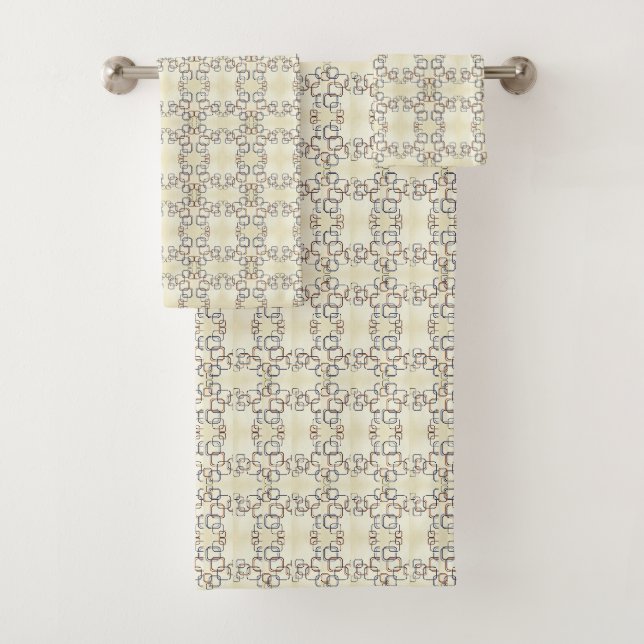 Couverture à motif géométrique carré (En situation)