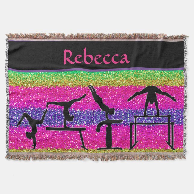 Couverture à paillettes pour événements de gymnast (Devant)