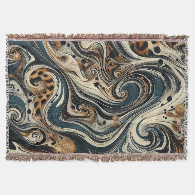 Couverture Abstract Leopard Print Swirl (Devant)
