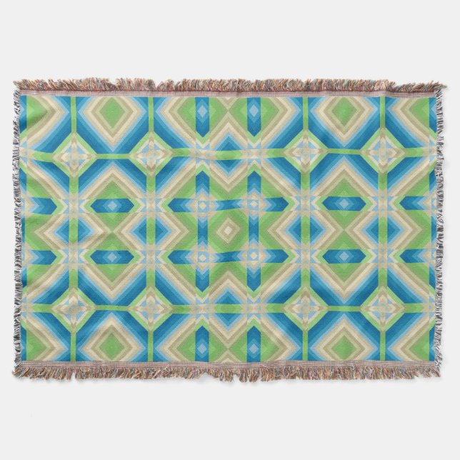 Couverture Abstraction formes géométriques bleu vert elem bla (Devant)
