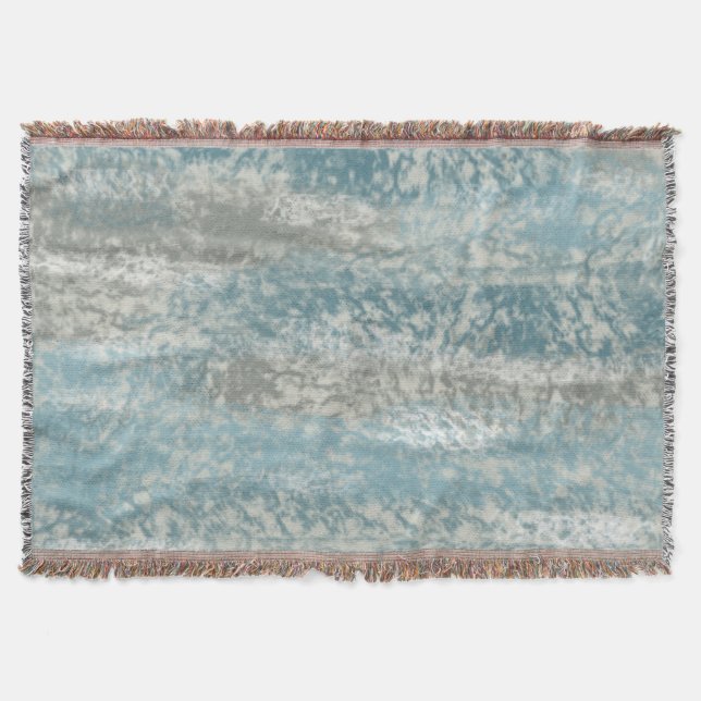 Couverture Abstraite teintes douces gris Turquoise (Devant)