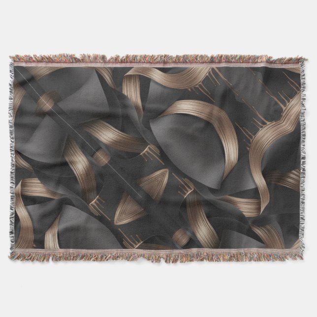 Couverture Accent Masculin Luxueux au Flux de Bronze Moderne (Devant)