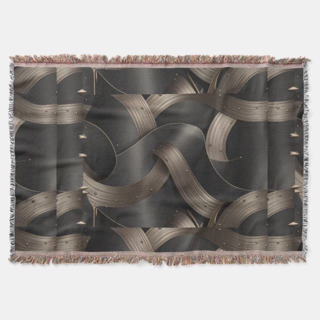 Couverture Accent Masculin Luxueux au Flux de Bronze Moderne (Devant)