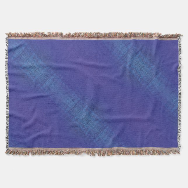 Couverture Acceptation | Motif de Blue Indigo Violet Shibori (Devant)