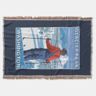 Couverture Admirer de skieur - crête de glacier, Washington