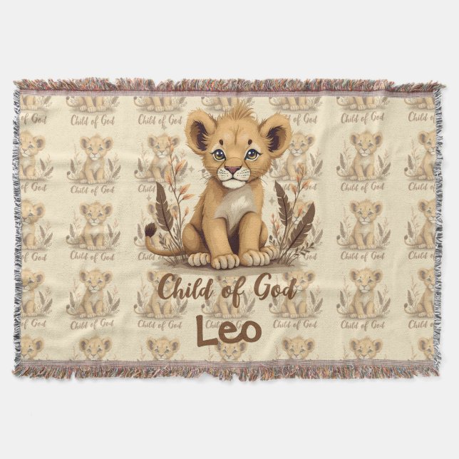 Couverture Adorable Lion Cub Christian Art Faith Quote (Devant)