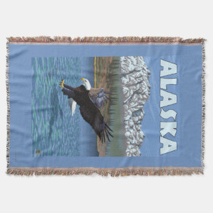 Couverture Affiche de Vintage voyage d'AlaskaBald Eagle