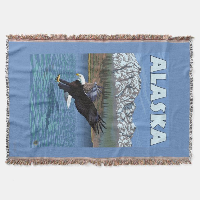 Couverture Affiche de Vintage voyage d'AlaskaBald Eagle (Devant)