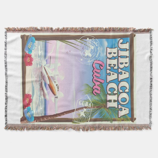 Couverture Affiche de voyage de la plage de Jibacoa Cuba (Devant)