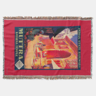 Couverture Affiche de voyage de temple de Muttra Krishna