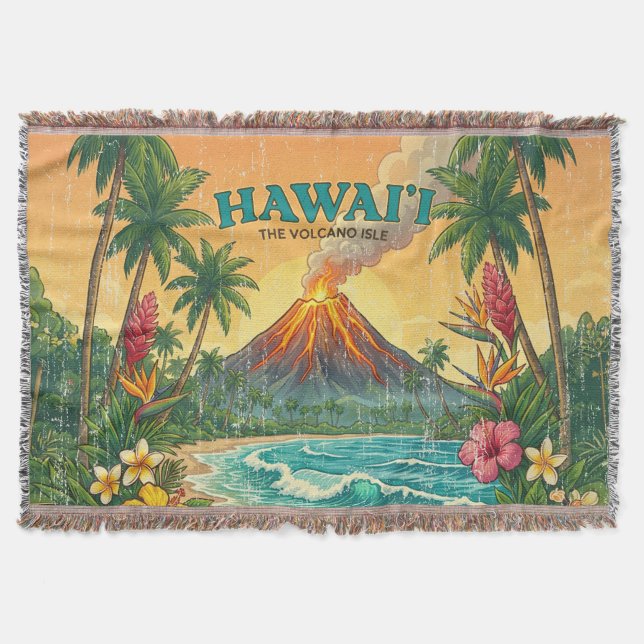 Couverture Affiches de voyage hawaïennes vintage - Île d'Hawa (Devant)