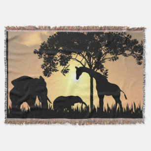 Couverture africaine de jet de safari