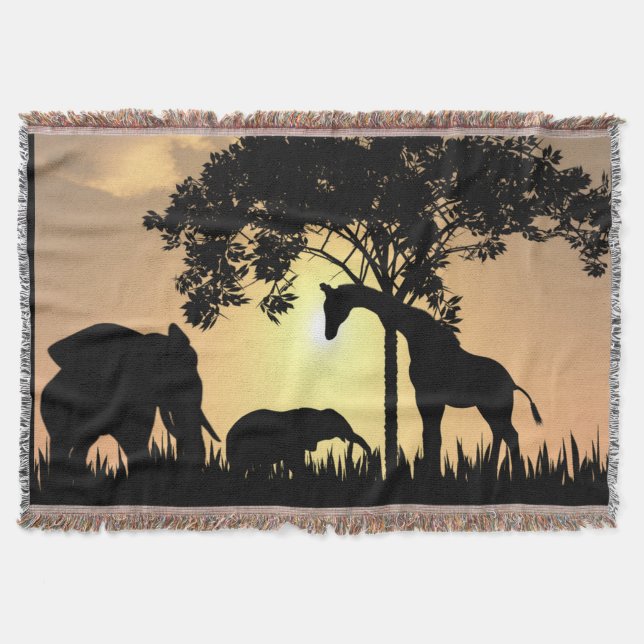 Couverture africaine de jet de safari (Devant)