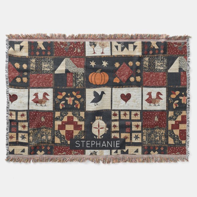 Couverture Agritourisme primitif Appliqué et géométrique (Devant)
