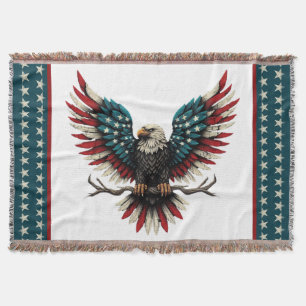 Couverture Aigle rustique patriotique américain/américain cha