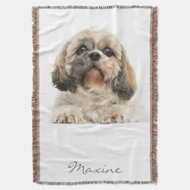 Couverture Ajouter votre animal Portrait Shih Tzu Chien Perso (devant Vertical)