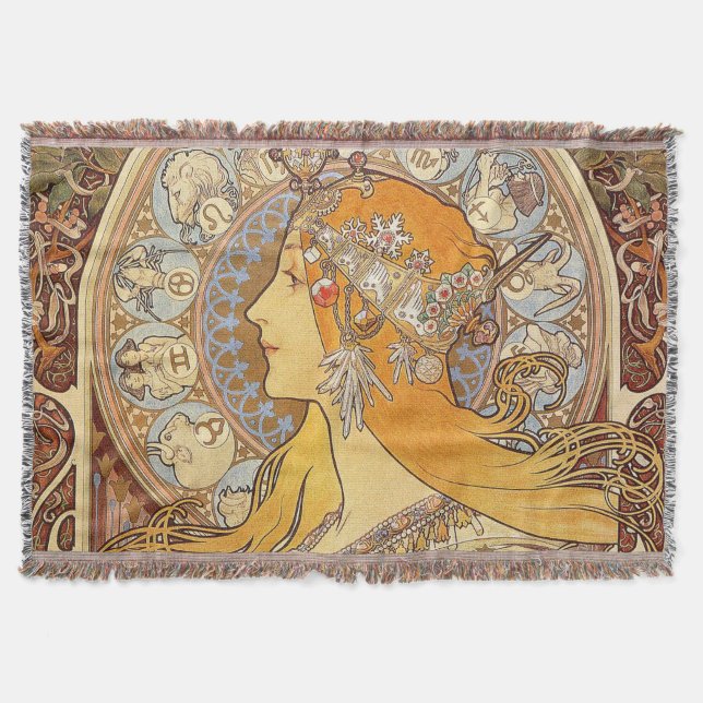 Couverture Alfonse Mucha Zodiac Art nouveau femme (Devant)