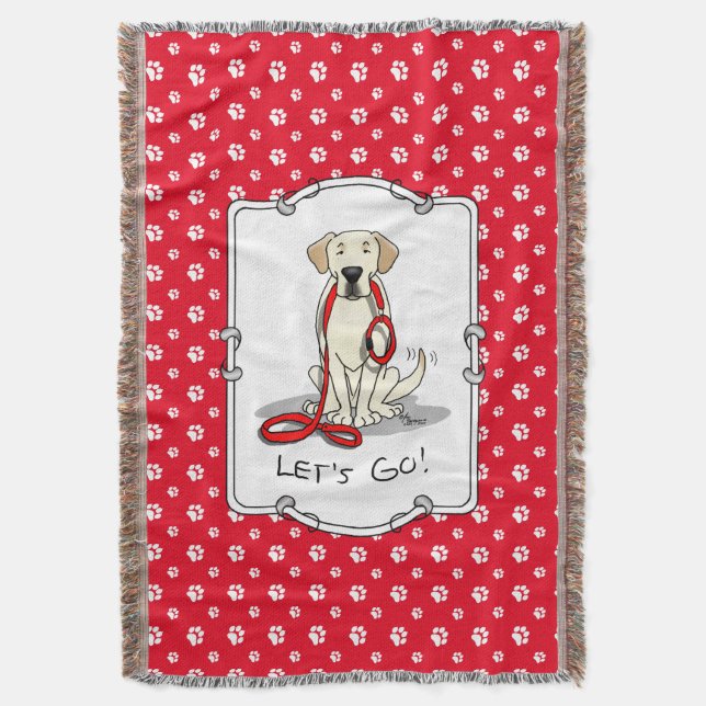 Couverture Allons-y ! Yellow Lab Labrador Retriever Dog Cute (devant Vertical)