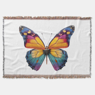 Couverture Almofada com um desenho de uma Borboleta colorida.
